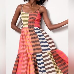 EVEREVE HUTCH SILVANA MAXI DRESS MULTICOLOR STRIPS - L